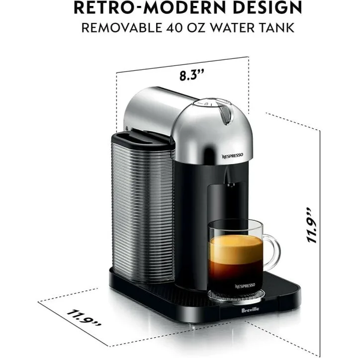 Nespresso Vertuo Machine by Breville in Chrome