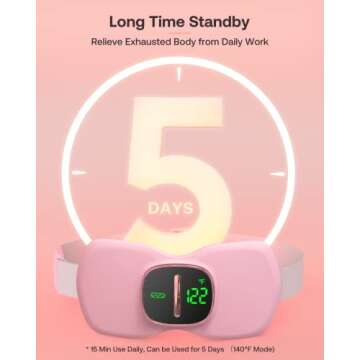 Heating Pad for Period Cramps, FSA HSA Eligible, Portable Menstrual Heating Pad, Period Pain Relief Heated Pad, Back or Belly Heating Belt, Gifts for Her Women Girl Friend Wife