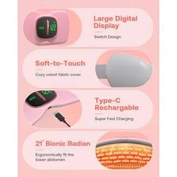 Heating Pad for Period Cramps, FSA HSA Eligible, Portable Menstrual Heating Pad, Period Pain Relief Heated Pad, Back or Belly Heating Belt, Gifts for Her Women Girl Friend Wife