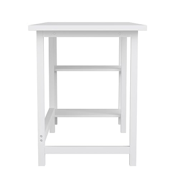Martha Stewart Beckett Trestle Desk in White Wood Finish