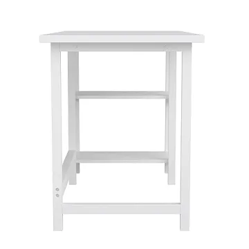 Martha Stewart Beckett Trestle Desk in White Wood Finish