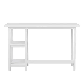 Martha Stewart Beckett Trestle Desk in White Wood Finish