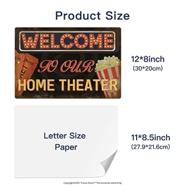 Putuo Decor Vintage Movie Theater Sign for Home and Bar