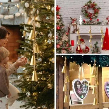 Gold Christmas Cow Bells for Rustic Holiday Decor