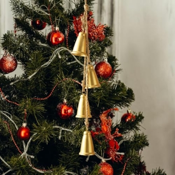 Gold Christmas Cow Bells for Rustic Holiday Decor