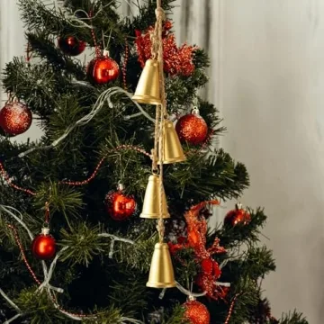 Gold Christmas Cow Bells for Rustic Holiday Decor