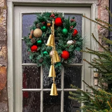 Gold Christmas Cow Bells for Rustic Holiday Decor