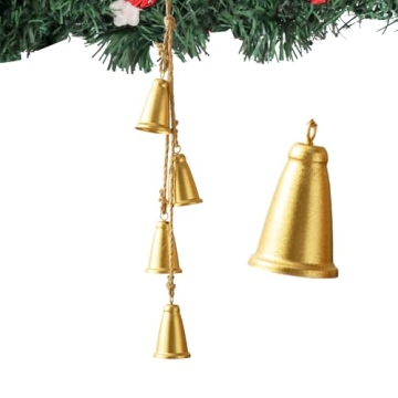 Gold Christmas Cow Bells for Rustic Holiday Decor