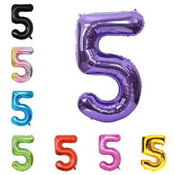 Vibrant 40 Inch Large Foil Helium Number Balloon – Purple Color for Any Celebration