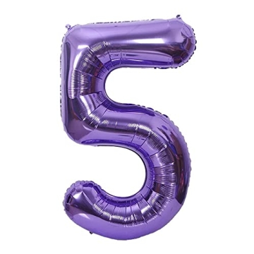 40 Inch Purple Foil Helium Number Balloon for Parties