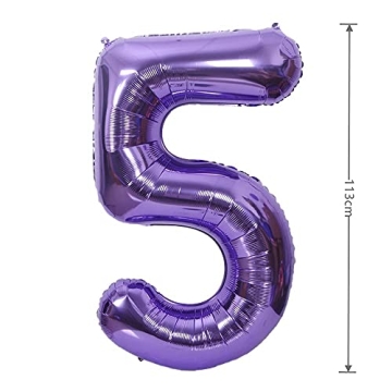 40 Inch Purple Foil Helium Number Balloon for Parties
