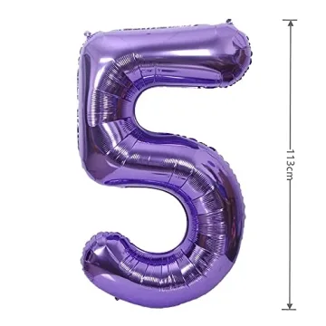 40 Inch Purple Foil Helium Number Balloon for Parties