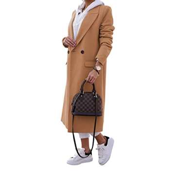 Zwurew Peacoat Womens Coat Wool Blend Winter Coats for Women Trench Coat Women's Wool & Pea Coats Camel Coat Women
