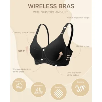 Vertvie Women's Wireless Bra - Ultra Comfort & Support