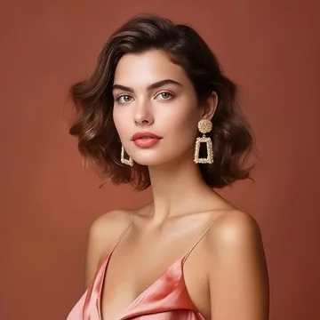 ATIMIGO Gold Statement Drop Earrings for Every Occasion