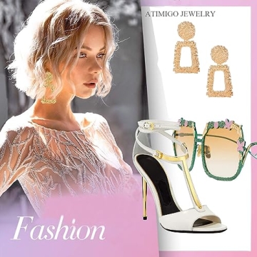 ATIMIGO Gold Statement Drop Earrings for Every Occasion