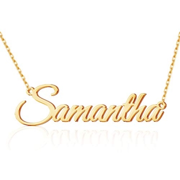 TinyName 18K Gold Plated Custom Name Necklace for Women