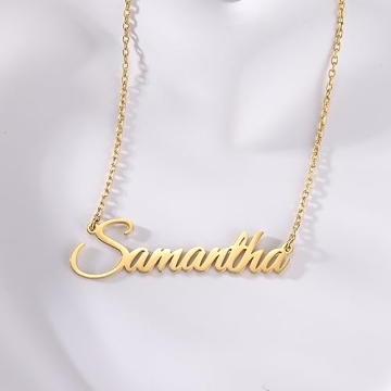 TinyName 18K Gold Plated Custom Name Necklace for Women