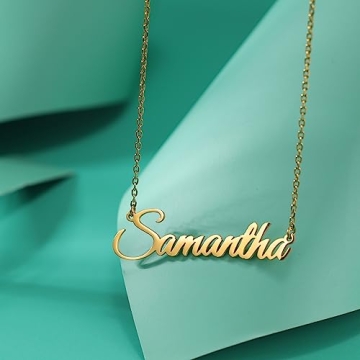 TinyName 18K Gold Plated Custom Name Necklace for Women