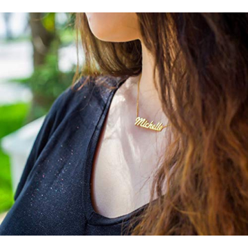 TinyName 18K Gold Plated Custom Name Necklace for Women