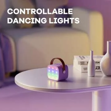 YLL Karaoke Machine for Kids Adults, Portable Mini Bluetooth Speaker with Wireless Microphone, Birthday Easter Gifts Toys for Girls Boys 4, 5, 6, 7, 8, 9, 10 +Year Old (Purple 1 Mic)