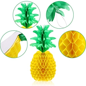 Vivid Pineapple Honeycomb Decorations for Tropical Celebrations