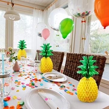 Vivid Pineapple Honeycomb Decorations for Tropical Celebrations