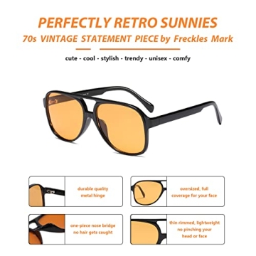 Stylish Retro Aviator Sunglasses with UV Protection