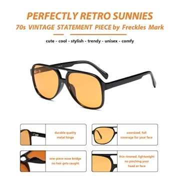 Stylish Retro Aviator Sunglasses with UV Protection