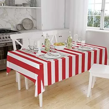 Red and White Striped Tablecloths for Perfect Parties
