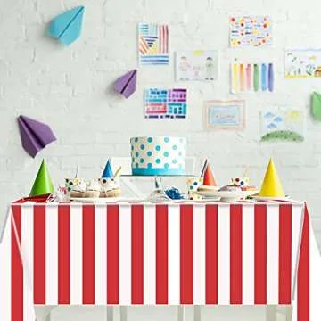 Red and White Striped Tablecloths for Perfect Parties