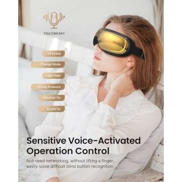 RENPHO Eye Massager with Heat and Cooling, Mothers Day Gifts for Mom, Eyeris 3 Voice Control FSA/HSA Eye Massager Mask, Music Eye Care Device with DIY Massage Setting, Birthday Gifts for Women/Men