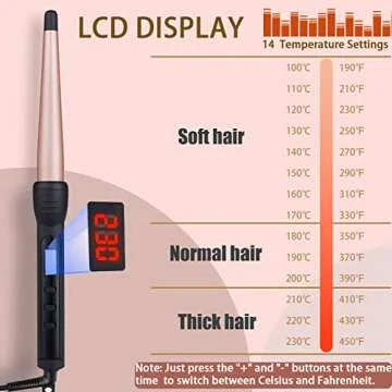 Hair Curling Irons, Duyfioa Professional Ceramic Hair Curling Wand 1-1/2 Inch Instant Heat Hair Curl...