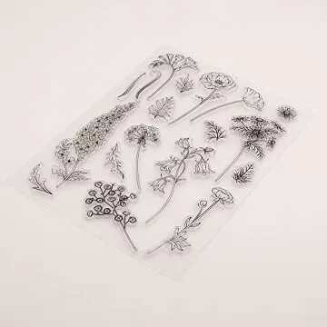 Lily Craft Linda Craft 1pc Spring Flowers Clear Stamps for Card Making Decoration and DIY Scrapbooking 15x21 cm