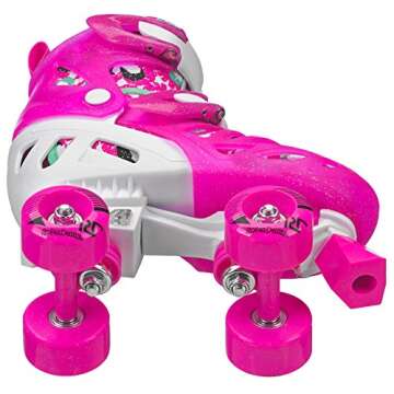 Roller Derby Adjustable Youth Girls Roller Skates White/Pink