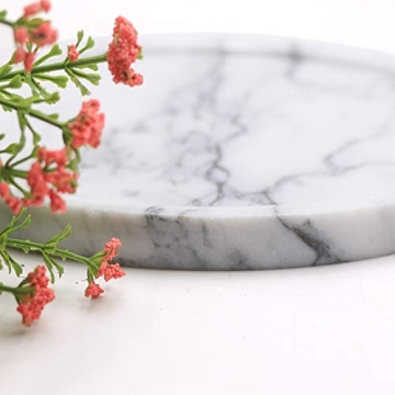 Elegant LUANT Circular Stone Decorative Tray - 8 Inch