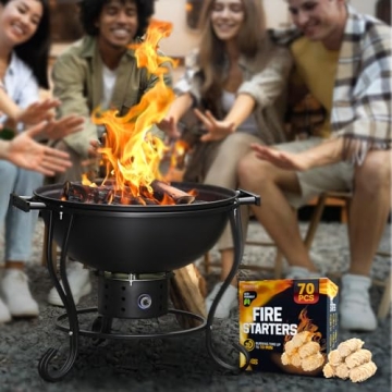 Hosoote 70 pcs Fire Starter - Natural Fire Starters for Fireplace, Pellet Stove & Wood, Campfires, BBQ, Pizza Oven, Fire Pit, Smoker - Fire Starters for Grill, Charcoal Fire Starter for Grill
