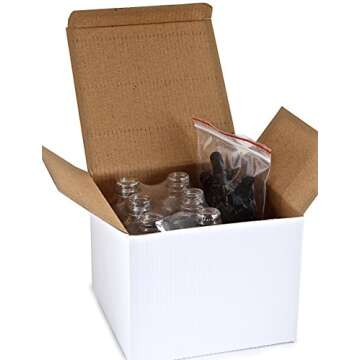 Vivaplex, 6, Clear, 4 oz Glass Bottles, with Glass Eye Droppers