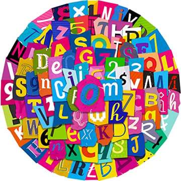 100pcs Alphabet Number Stickers Colorful Letter Stickers, Waterproof Vinyl Stickers for Decoration A...