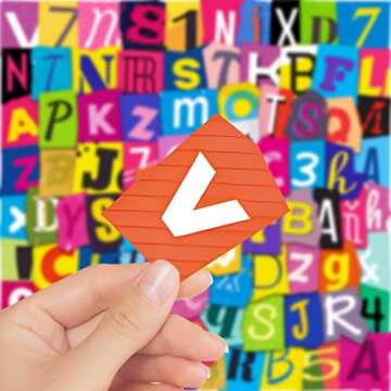 100pcs Alphabet Number Stickers Colorful Letter Stickers, Waterproof Vinyl Stickers for Decoration Arts, DIY Crafts, Journal, Laptop, Scrapbooking