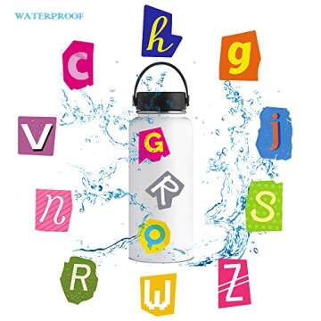 100pcs Alphabet Number Stickers Colorful Letter Stickers, Waterproof Vinyl Stickers for Decoration Arts, DIY Crafts, Journal, Laptop, Scrapbooking