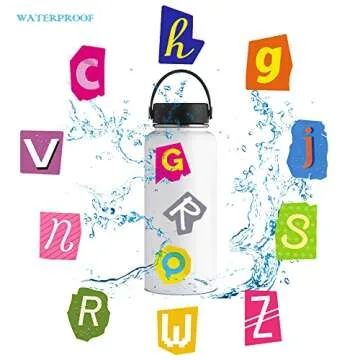 100pcs Alphabet Number Stickers Colorful Letter Stickers, Waterproof Vinyl Stickers for Decoration Arts, DIY Crafts, Journal, Laptop, Scrapbooking