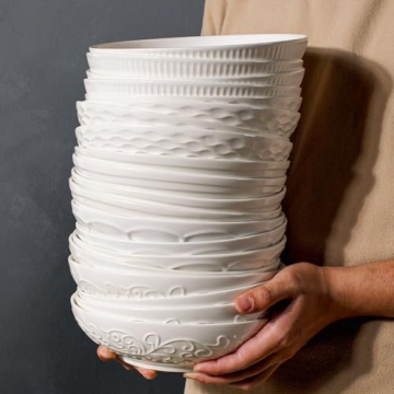 Artena Ceramic Pasta Bowls Set for Entertaining