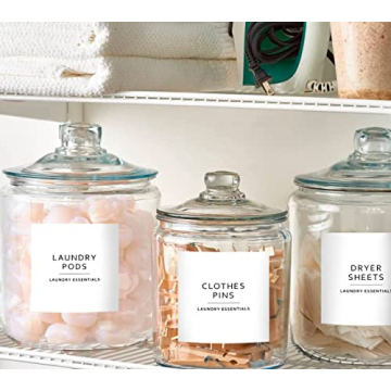 Deklutt 144 Minimalist Laundry Labels for Home Organization