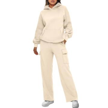 AUTOMET Women's Winter 2 Piece Outfits - Cozy Loungewear Set for Fall 2025 Apricot S