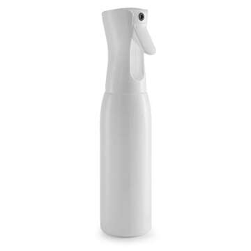 DilaBee Continuous Mist Empty White Spray Bottle For Hair - Salon Quality 360 Water Misting Sprayer - Pressurized Aerosol Stylist Spray Mister BPA Free (16 Oz)