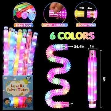 12 Pack LED Glow Sticks Kids Party Favors Light Up Fun