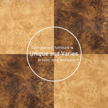 Elegant High Gloss Burl Wood Sideboard for Stylish Homes