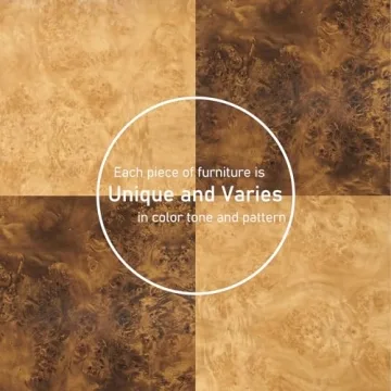 Elegant High Gloss Burl Wood Sideboard for Stylish Homes