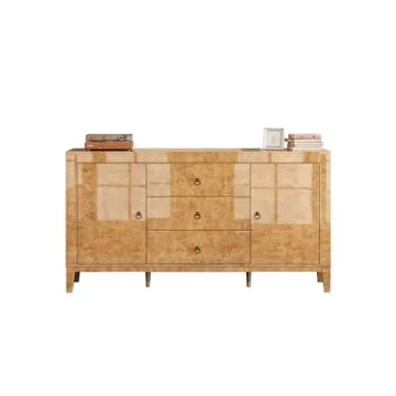 Elegant High Gloss Burl Wood Sideboard for Stylish Homes